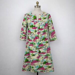 Frances Valentine Easy Top Game Set Match Size XS Midi Dress 3/4 Sleeve Cotton